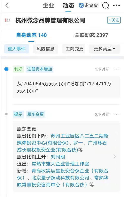 字節跳動投資微念品牌管理，持股1.48%，布局內容生態與軟件開發