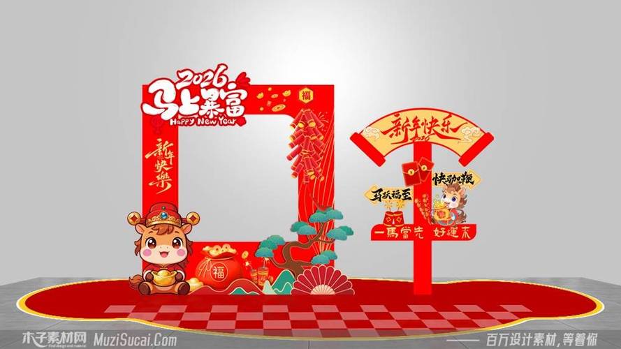 2026新年美陳設計 傳統與創意的交融及木子素材網的資源助力